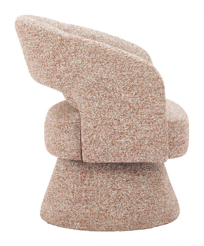 Zuo Modern Liva Shearling Fabric Swivel Club Chair