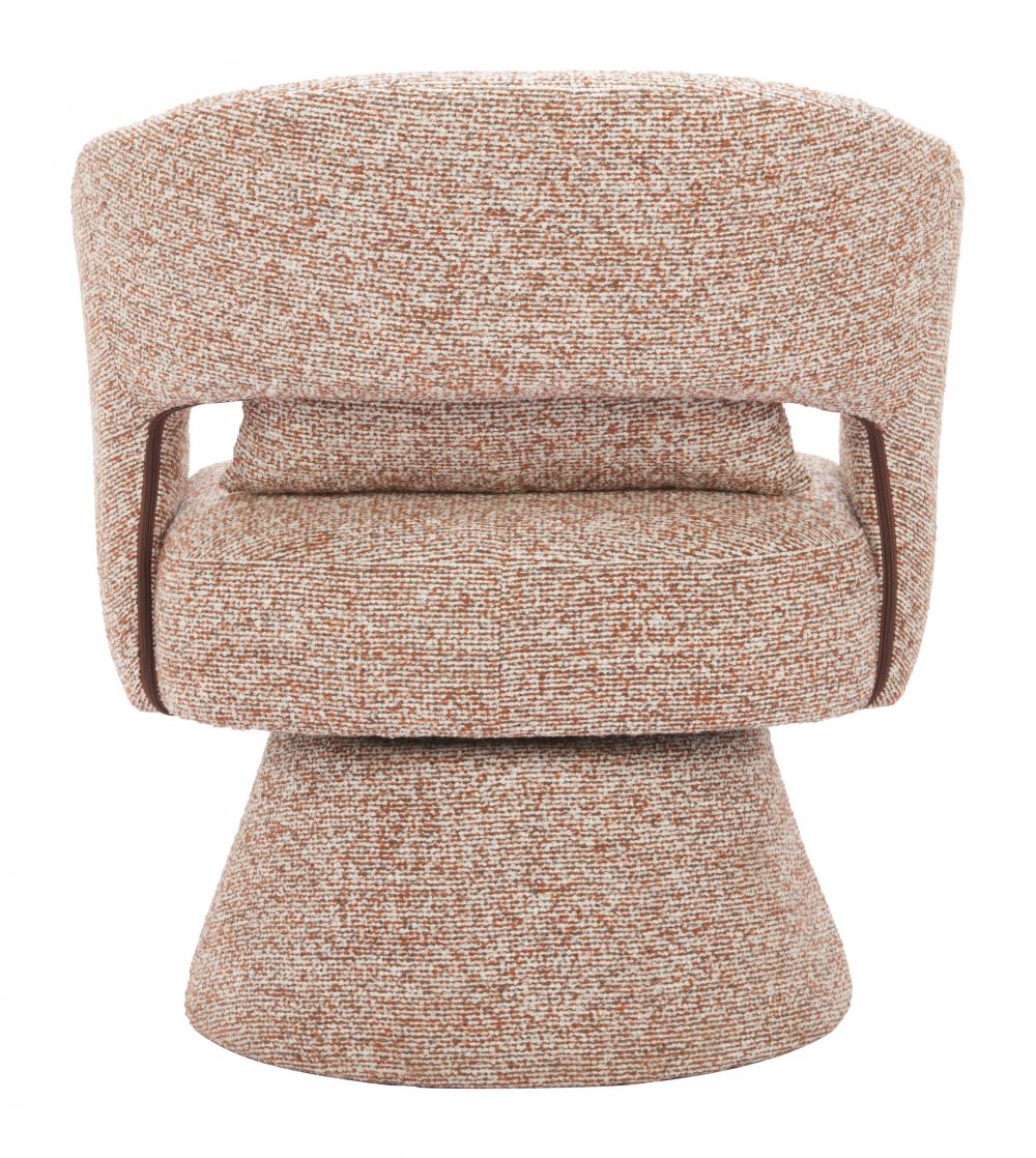 Zuo Modern Liva Shearling Fabric Swivel Club Chair