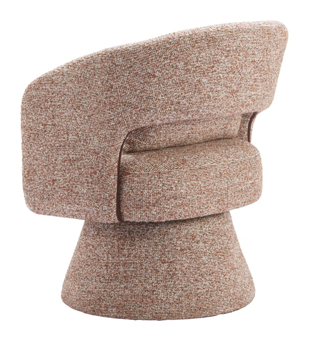 Zuo Modern Liva Shearling Fabric Swivel Club Chair