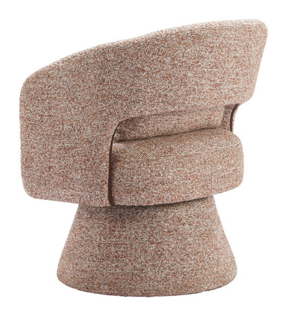 Zuo Modern Liva Shearling Fabric Swivel Club Chair