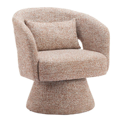 Zuo Modern Liva Shearling Fabric Swivel Club Chair