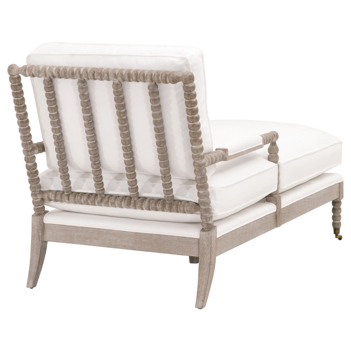 LiveSmart White Performance Fabric Chaise Lounge Living Room-Chaises-Essentials For Living-Sideboards and Things