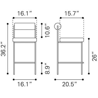 Livorno Counter Stool 2PC