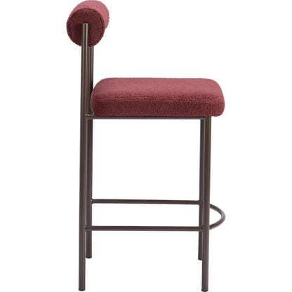 Livorno Counter Stool 2PC Red & Bronze - LOOMLAN - Zuo Modern - Counter Stools