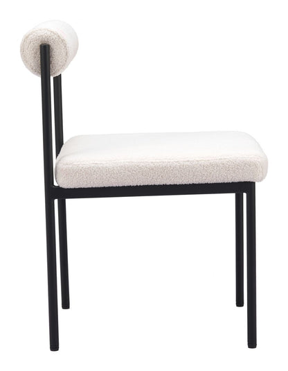 Zuo Modern Livorno Shearling Fabric Dining Chair