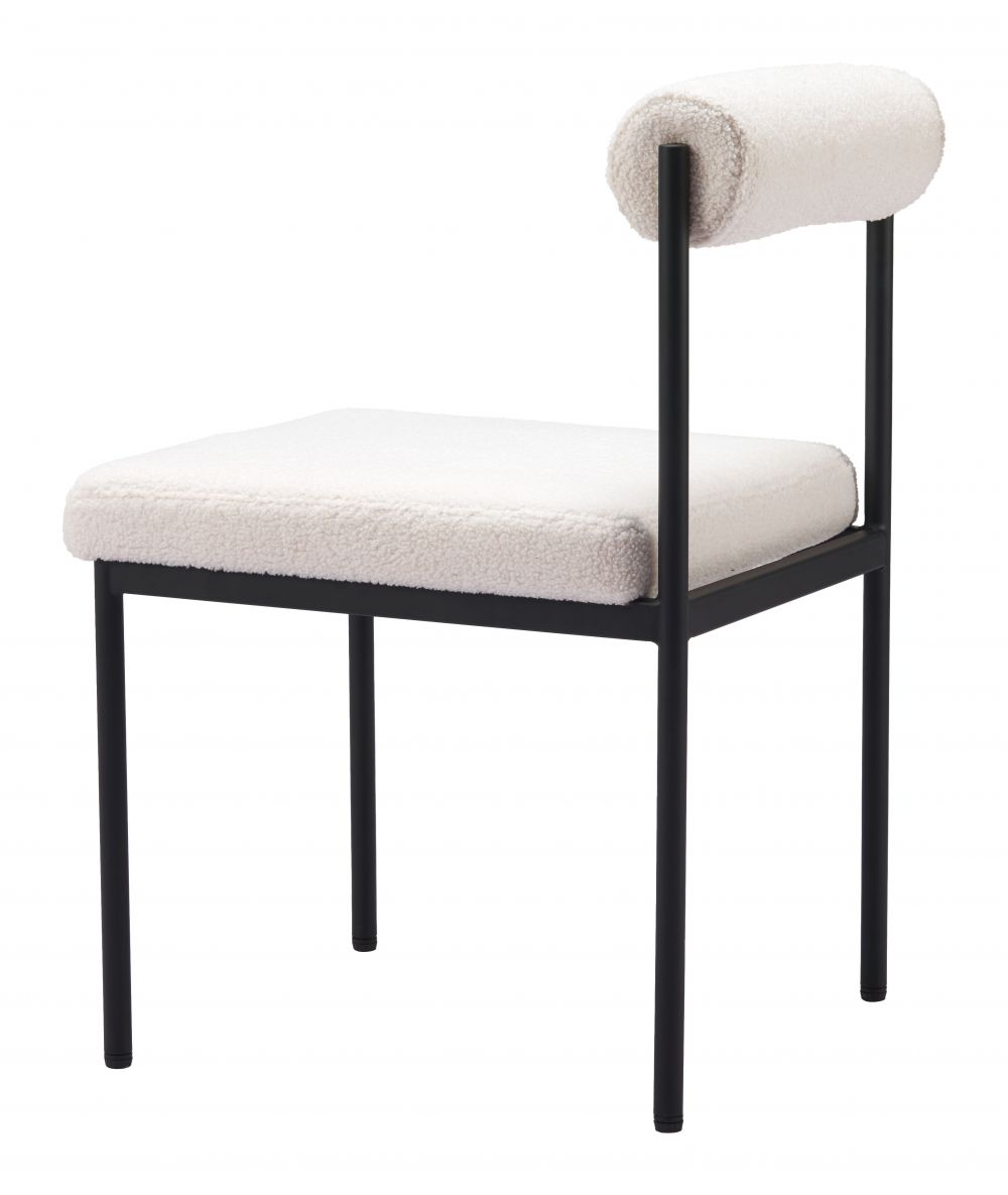 Zuo Modern Livorno Shearling Fabric Dining Chair