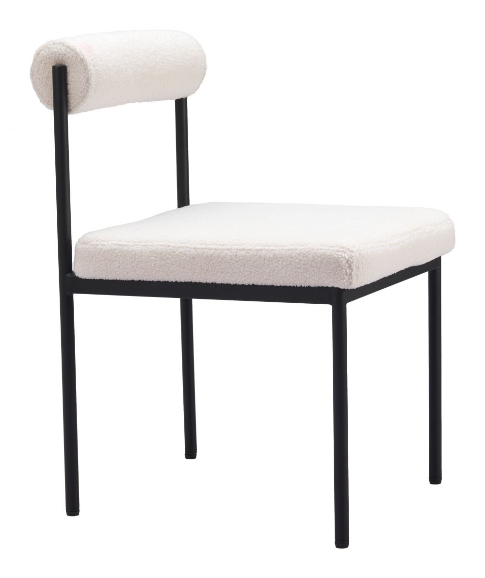 Zuo Modern Livorno Shearling Fabric Dining Chair
