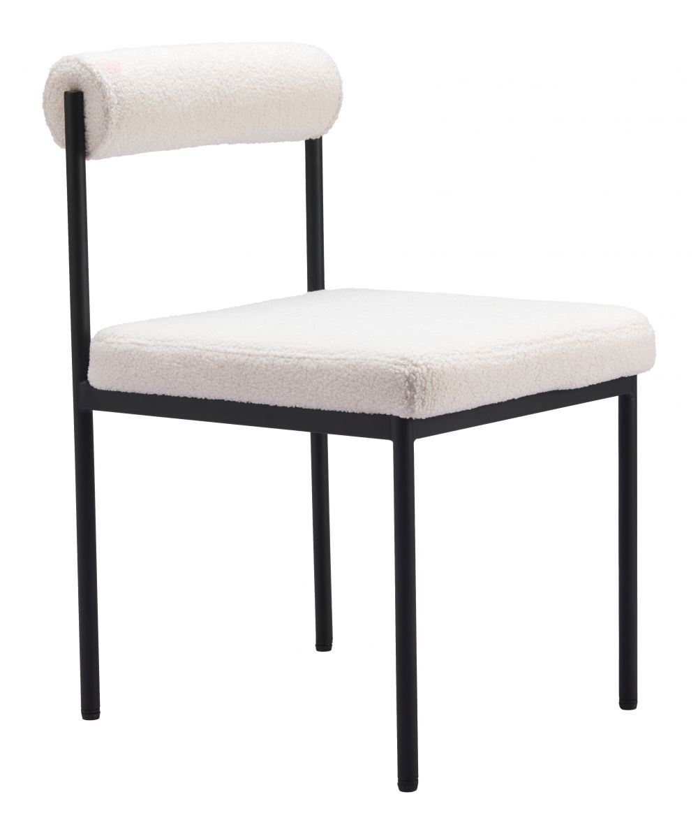 Zuo Modern Livorno Shearling Fabric Dining Chair