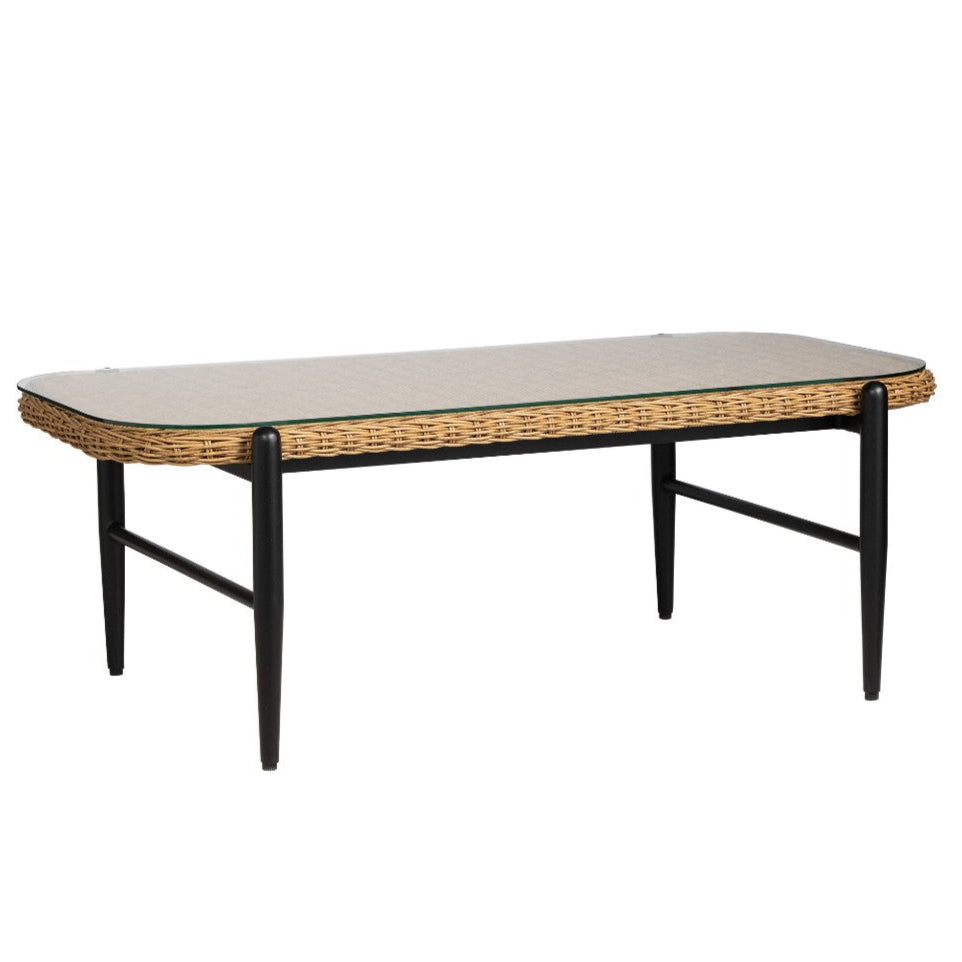 Galloway Rectangular Outdoor Cocktail Table-Outdoor Coffee Tables-Lloyd Flanders-LOOMLAN