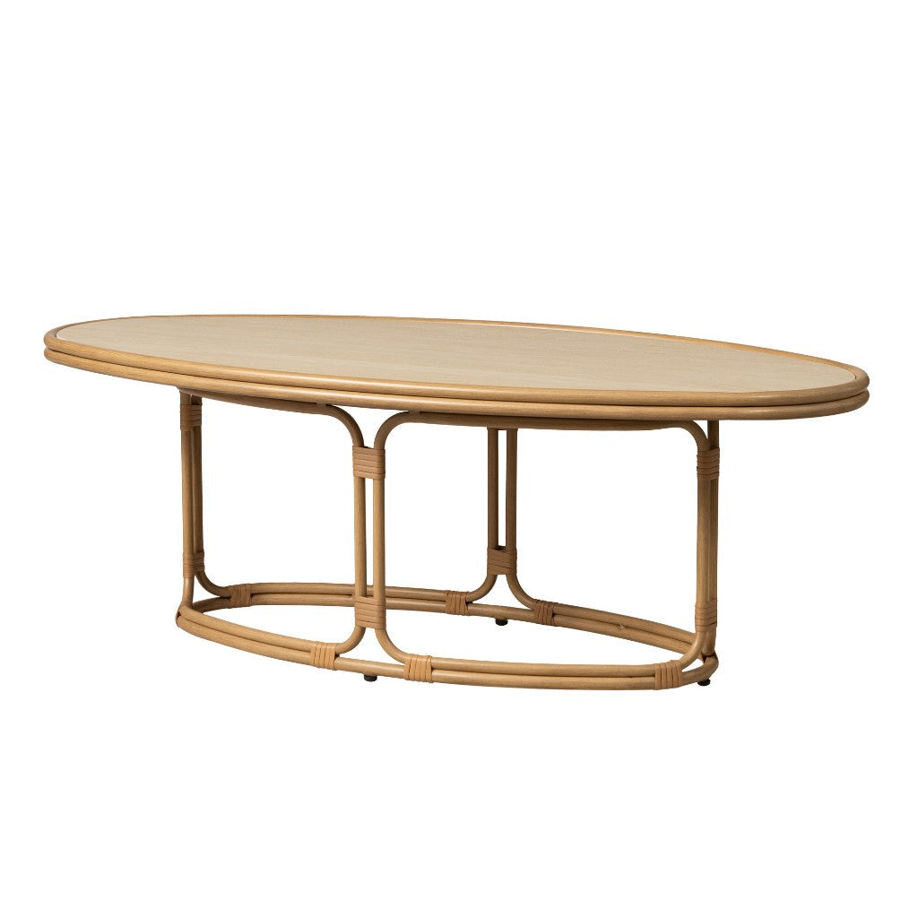 Riviera Oval Outdoor Cocktail Table-Outdoor Coffee Tables-Lloyd Flanders-LOOMLAN