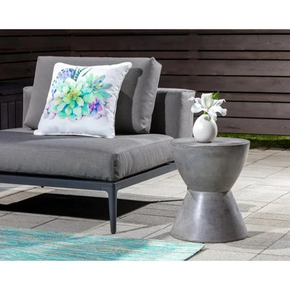 SUNPAN Logan Concrete Outdoor Round End Table
