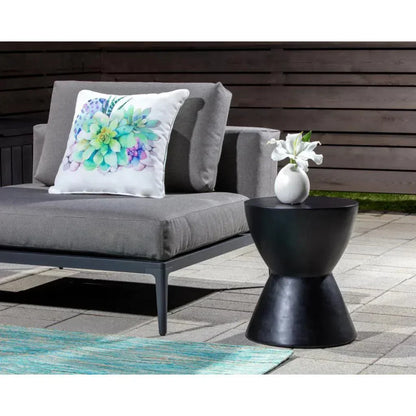 SUNPAN Logan Concrete Outdoor Round End Table