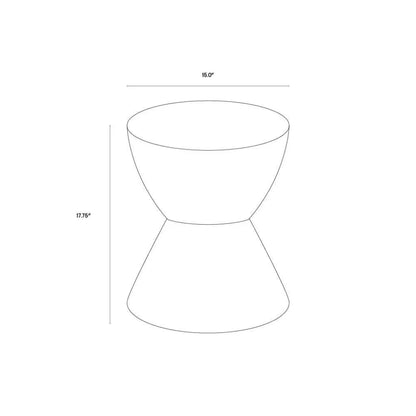 SUNPAN Logan Concrete Outdoor Round End Table