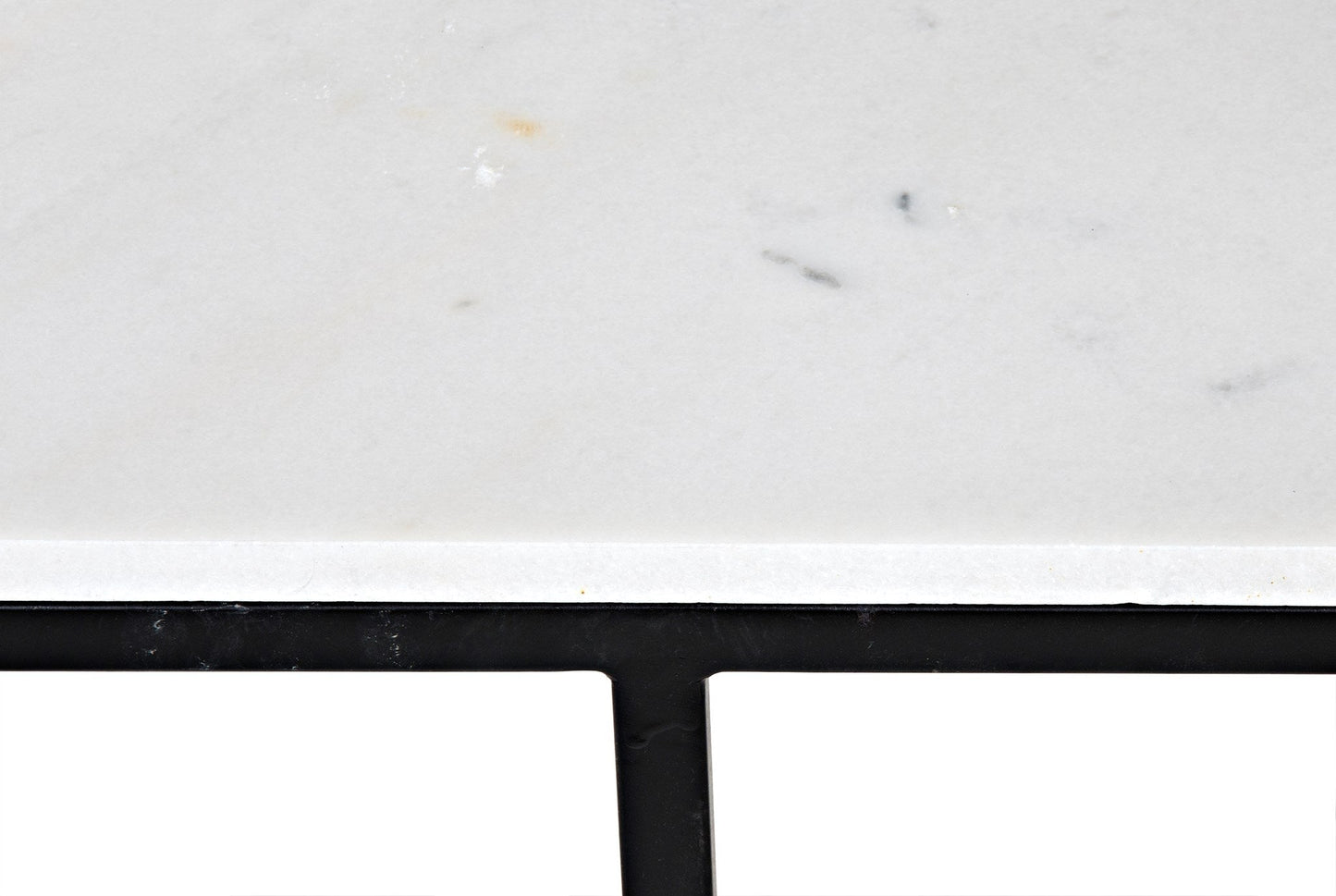 Lois Steel and Marble Rectangle Coffee Table-Coffee Tables-Noir-Sideboards and Things