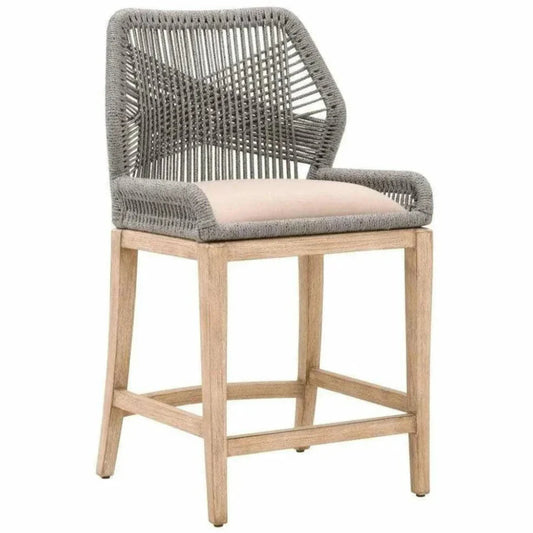 Essentials For Living Loom Counter Stool Platinum Rope