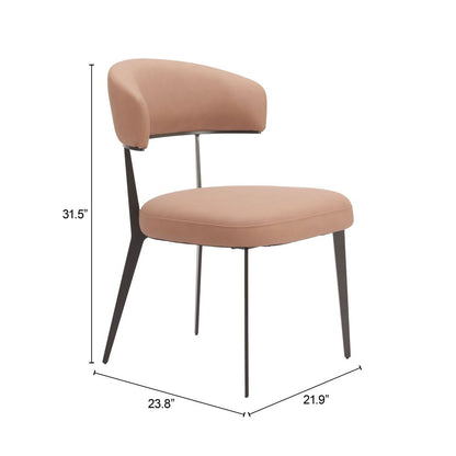 Zuo Modern Loom Faux Leather Dining Chair 2PC