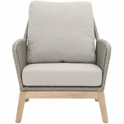Loom Outdoor Club Chair Platinum Rope Gray Teak Wood Outdoor Lounge Chairs Sideboards and Things By Essentials For Living