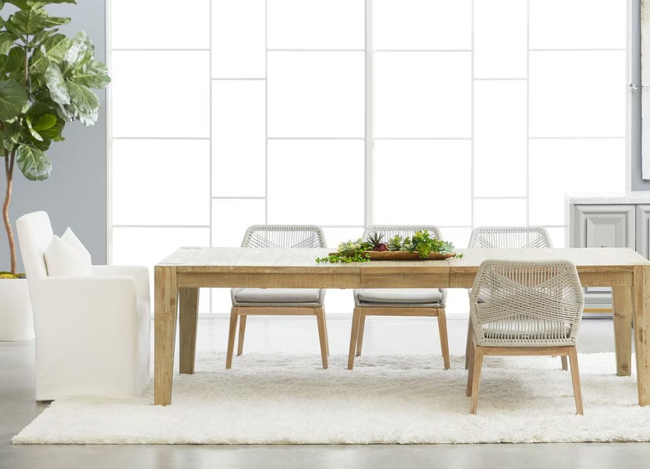Loom Fabric Armless Dining Chair 2PC
