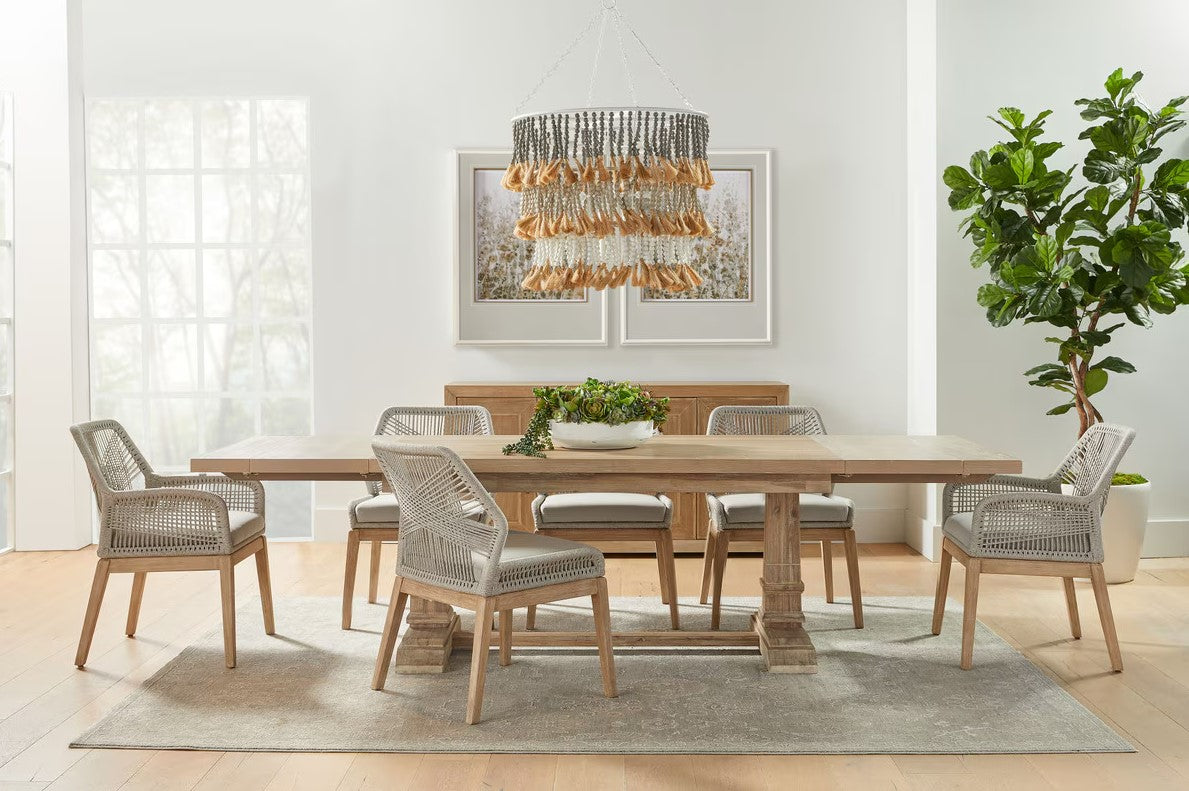 Loom Fabric Armless Dining Chair 2PC