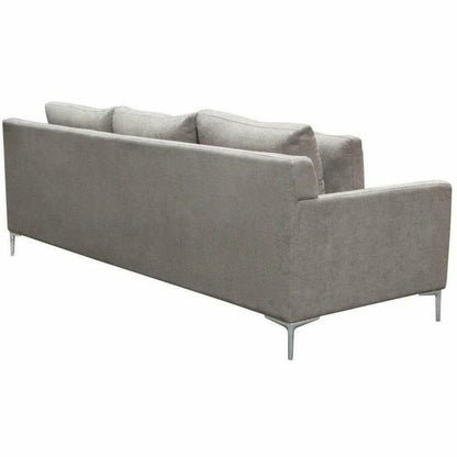 Loose Back Sofa in Grey Fabric Silver Metal Leg Sofas & Loveseats Sideboards and Things  By Diamond Sofa