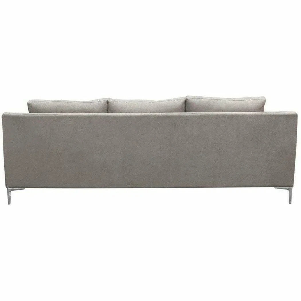 Loose Back Sofa in Grey Fabric Silver Metal Leg Sofas & Loveseats Sideboards and Things  By Diamond Sofa