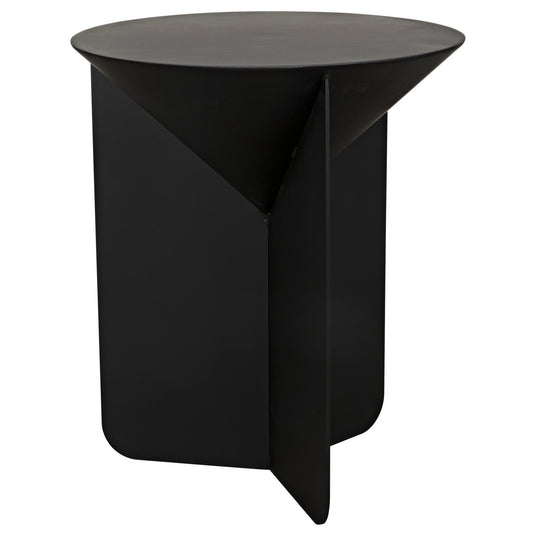 Lora Side Table, Black Steel-Side Tables-Noir-Sideboards and Things