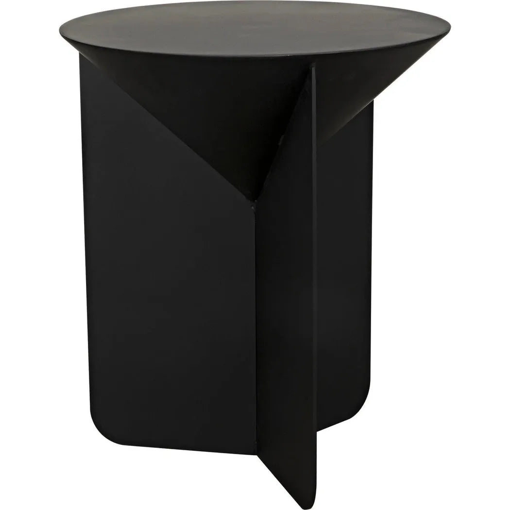 Noir Lora Side Table, Black Steel
