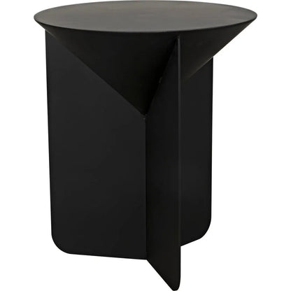 Noir Lora Side Table, Black Steel