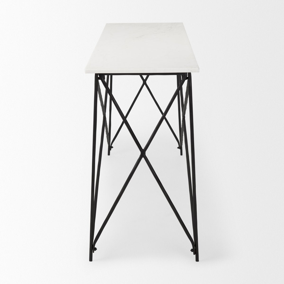Mercana Lorlei Marble Top Rectangular Console Table