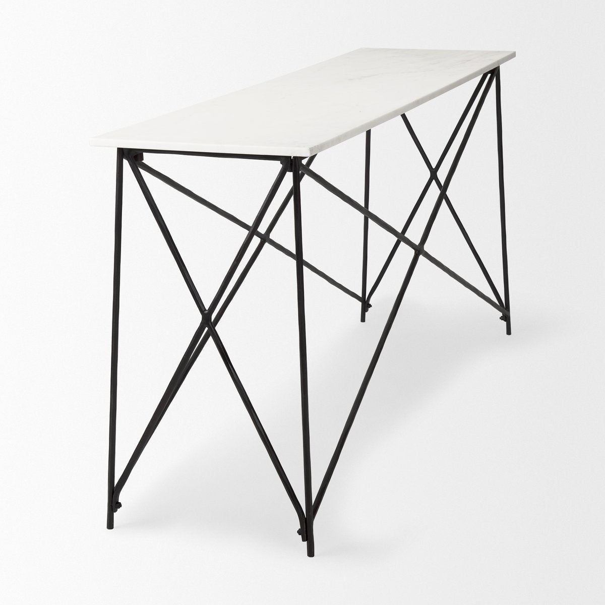 Mercana Lorlei Marble Top Rectangular Console Table