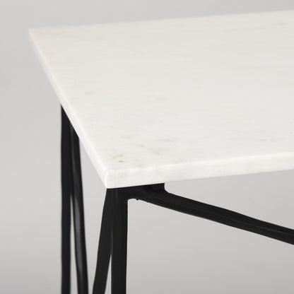 Mercana Lorlei Marble Top Rectangular Console Table