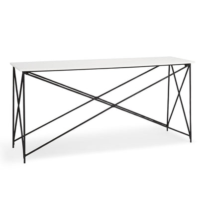 Mercana Lorlei Marble Top Rectangular Console Table