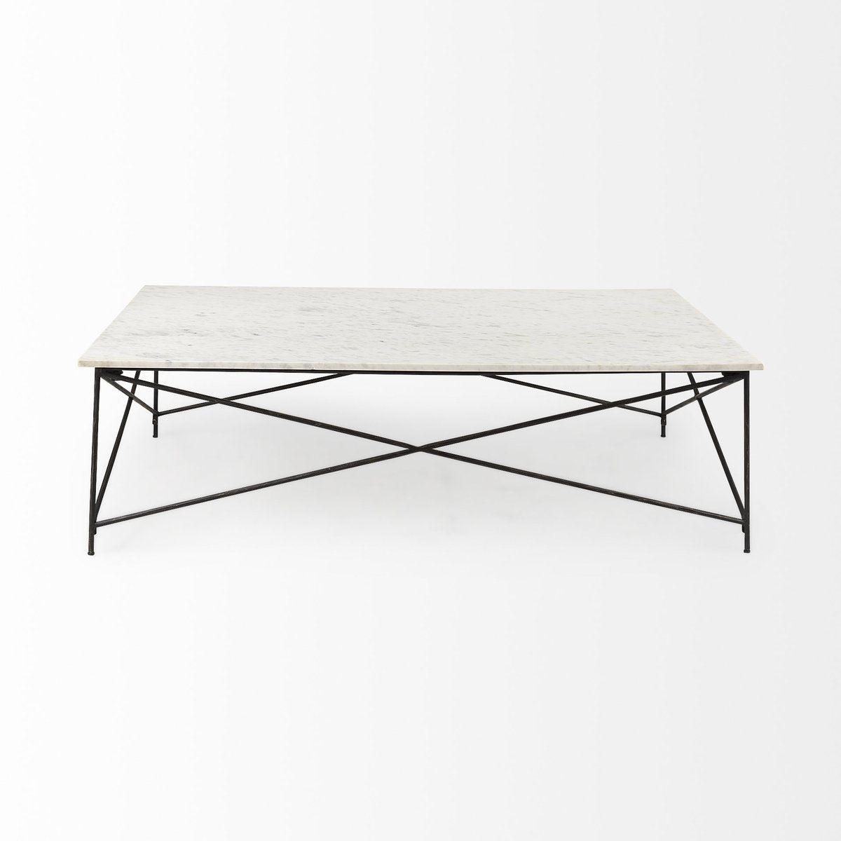 Mercana Lorlei White Marble Top Rectangular Coffee Table