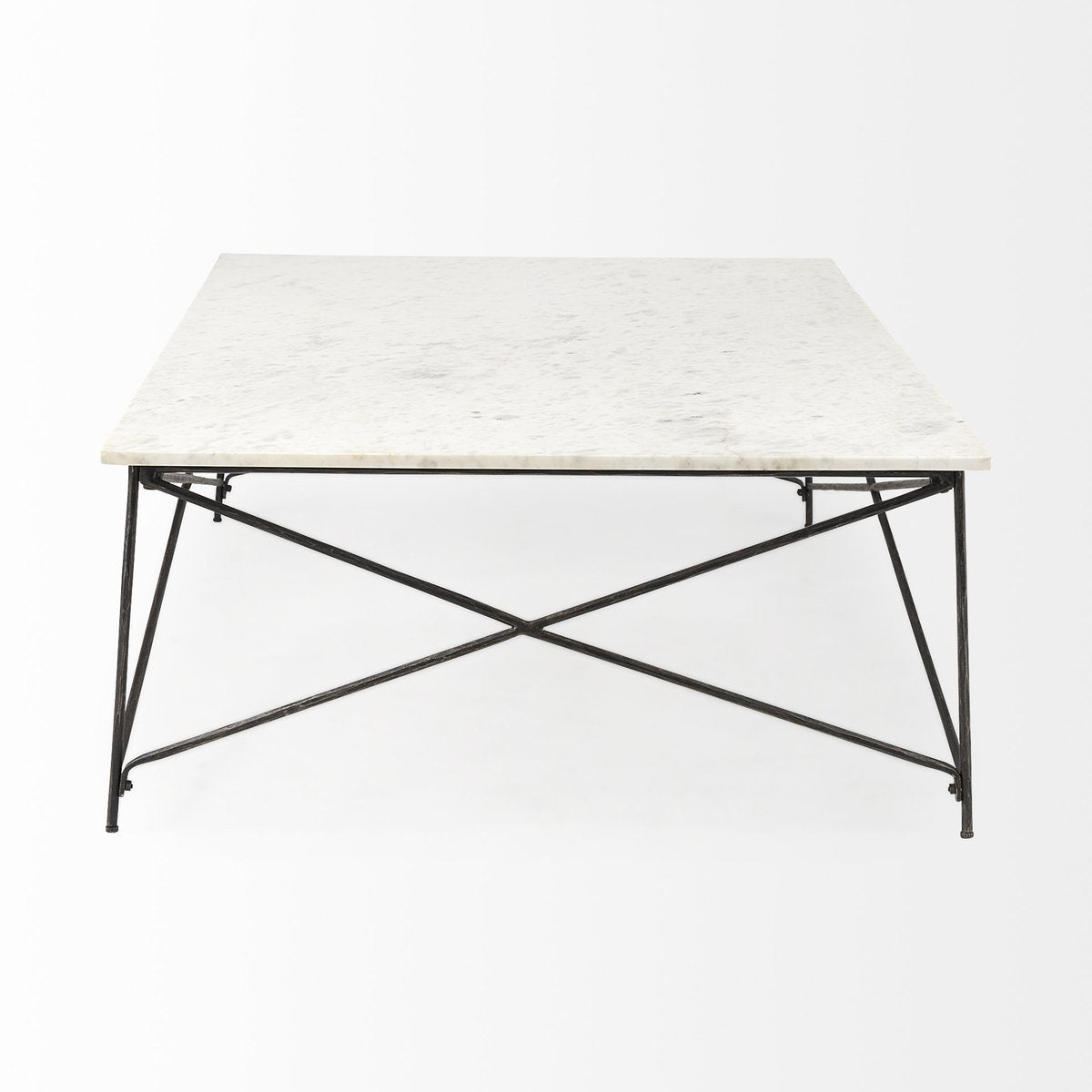 Mercana Lorlei White Marble Top Rectangular Coffee Table