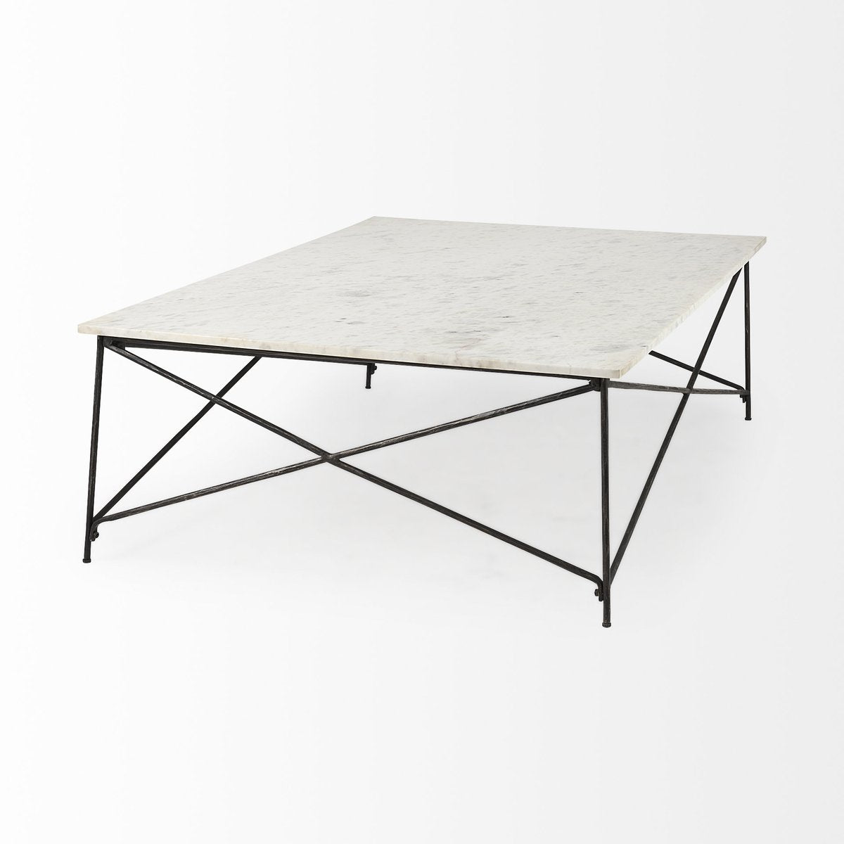 Mercana Lorlei White Marble Top Rectangular Coffee Table