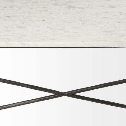Mercana Lorlei White Marble Top Rectangular Coffee Table