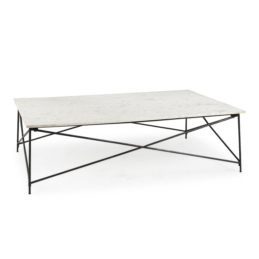 Mercana Lorlei White Marble Top Rectangular Coffee Table