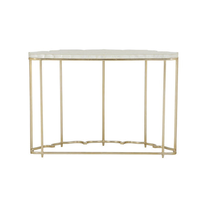 Chelsea House Lotus Flower Metalic Gold Based Console Table
