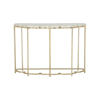 Chelsea House Lotus Flower Metalic Gold Based Console Table