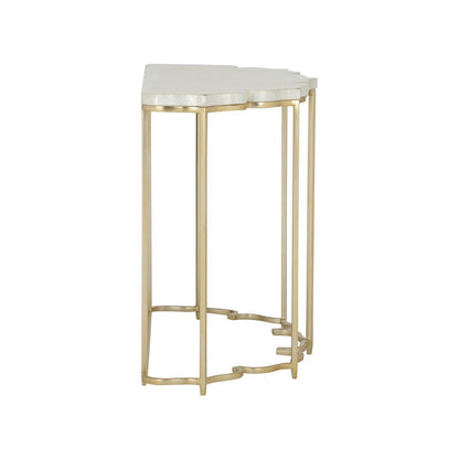 Chelsea House Lotus Flower Metalic Gold Based Console Table