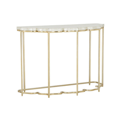 Chelsea House Lotus Flower Metalic Gold Based Console Table