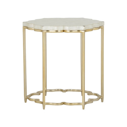 Chelsea House Lotus Flower Metalic Gold Based Side Table