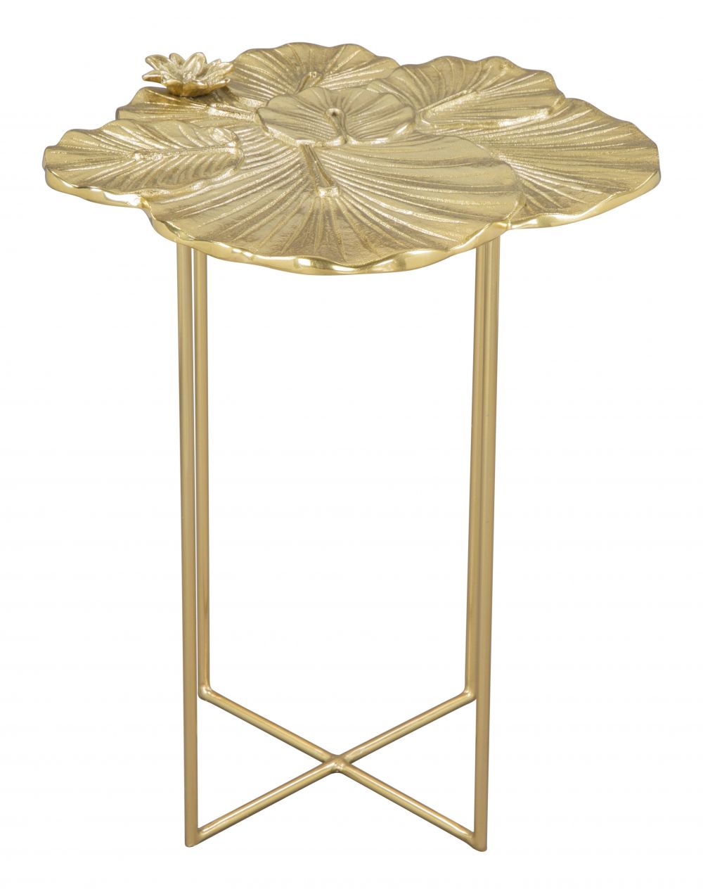 Zuo Modern Lotus Golden Aluminum Side Table