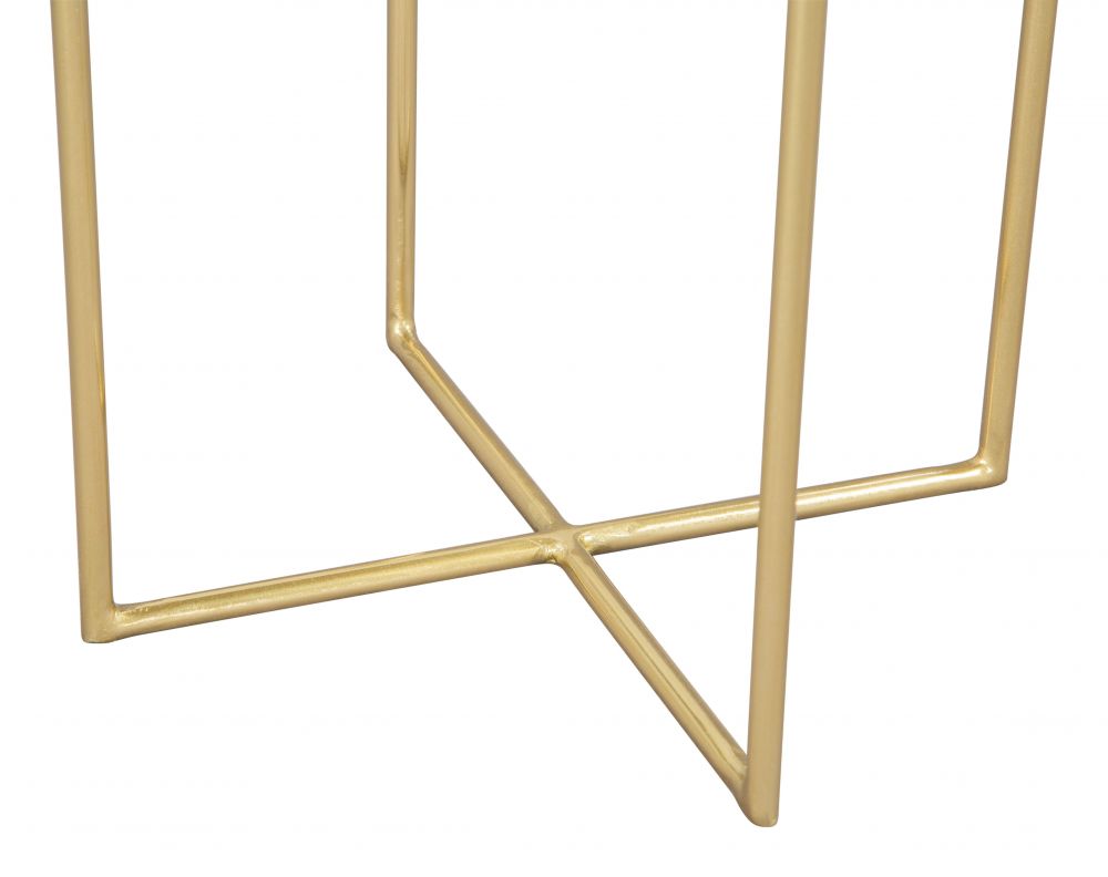 Zuo Modern Lotus Golden Aluminum Side Table