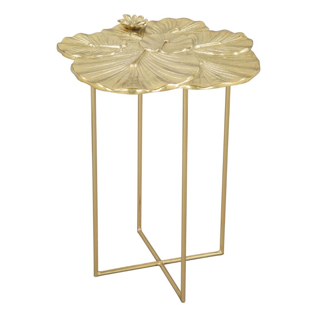 Zuo Modern Lotus Golden Aluminum Side Table