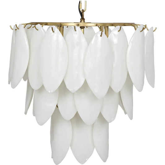 Noir Lotus Metal and Glass Chandelier