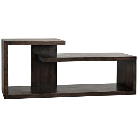 Lou Wood Rectangle Console Table-Console Tables-Noir-Sideboards and Things