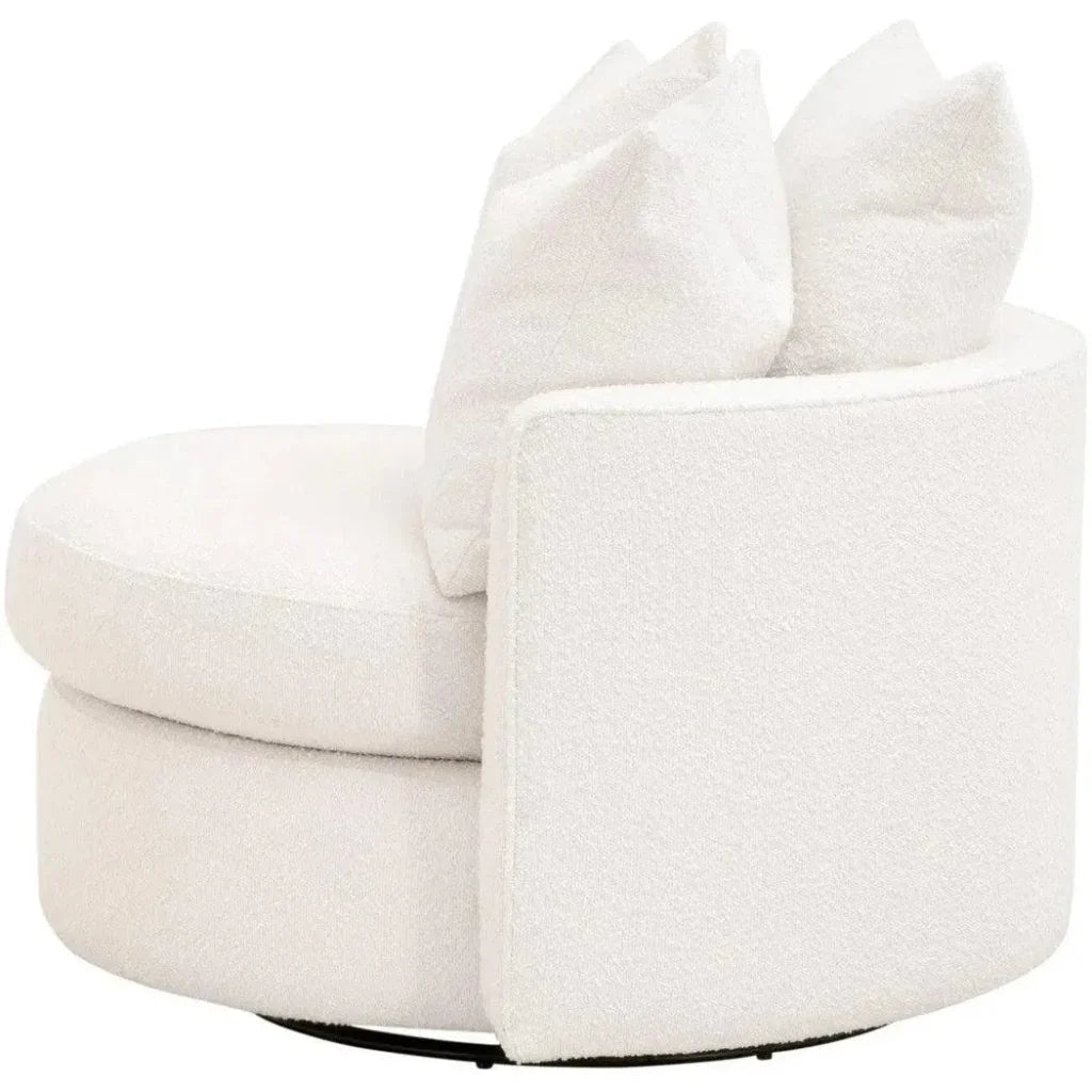 Essentials For Living Lourne Petite Fabric Swivel Sofa Chair