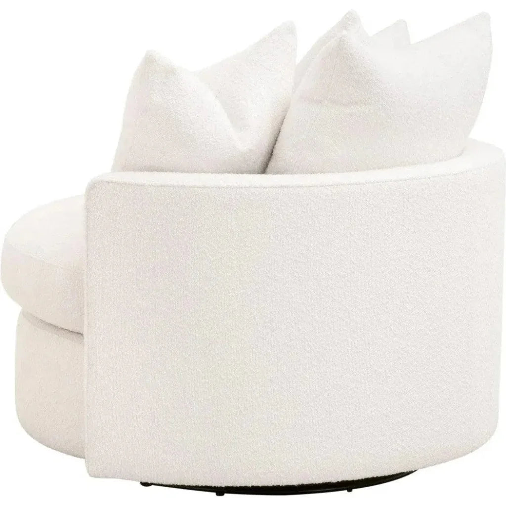 Essentials For Living Lourne Petite Fabric Swivel Sofa Chair