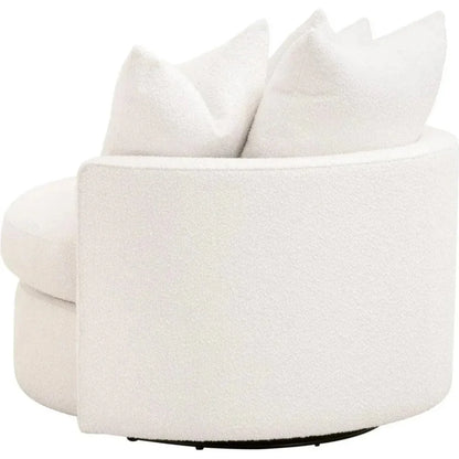 Essentials For Living Lourne Petite Fabric Swivel Sofa Chair